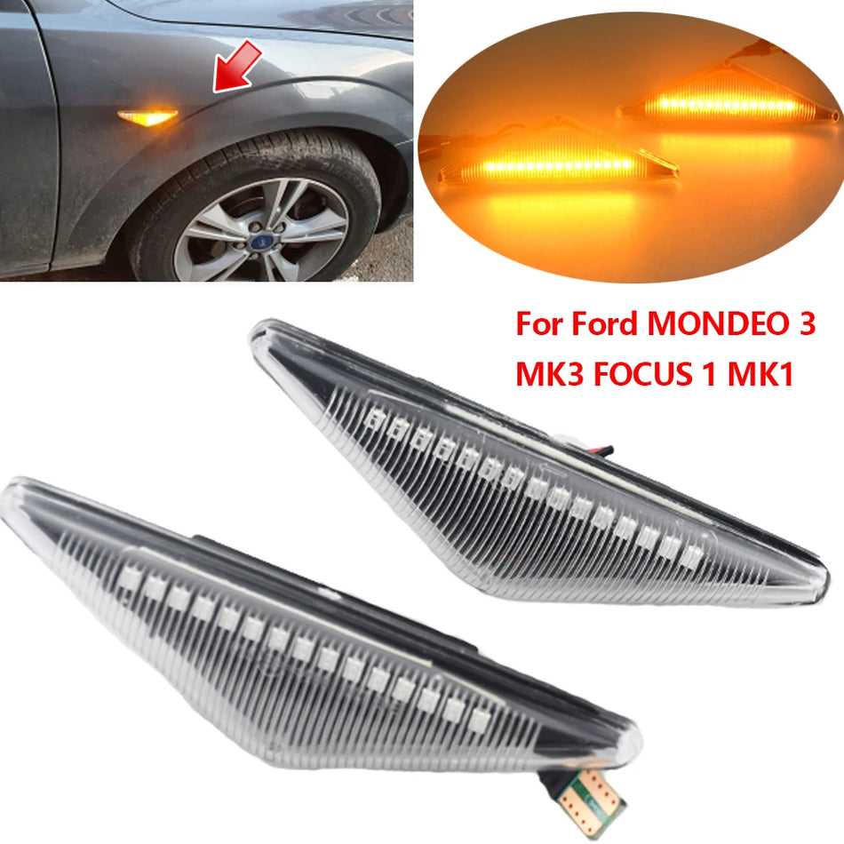 Luz de señal de giro LED dinámica para Ford Mondeo MK3 Focus MK1