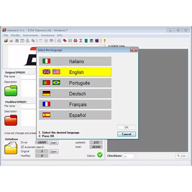 Инструмент ECU ECM Titanium 1.61 с драйвером 26000, совместимый с Windows 7 8 10