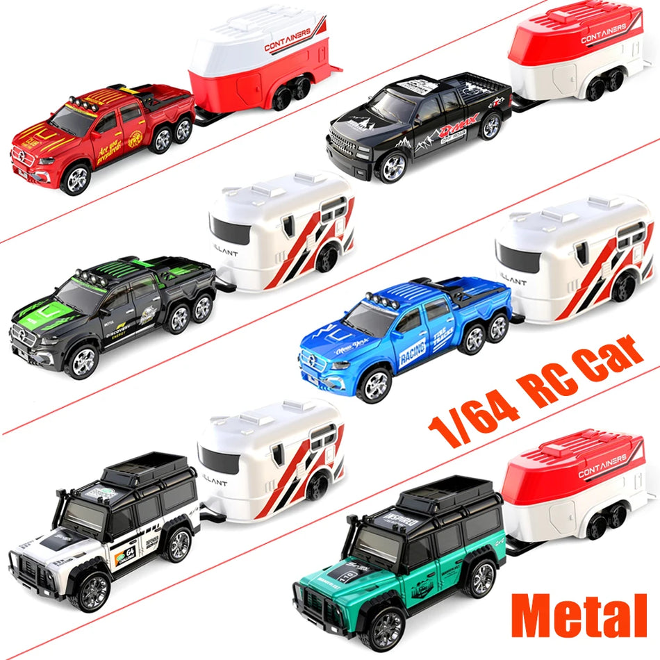 GoniCE 1 64 Κλίμακα RC Αυτοκίνητο με Τρέιλερ, Κράμα Μετάλλου Αναλογικό 2.4GHz