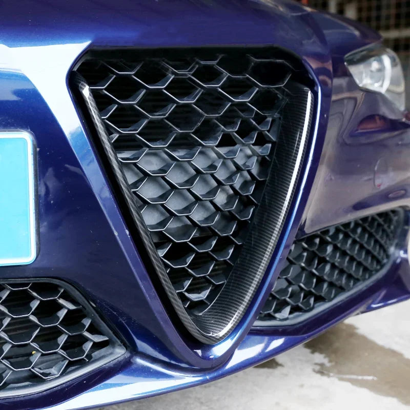 Alfa Romeo Giulia 2017-2020 Cornice Griglia Anteriore in Fibra di Carbonio