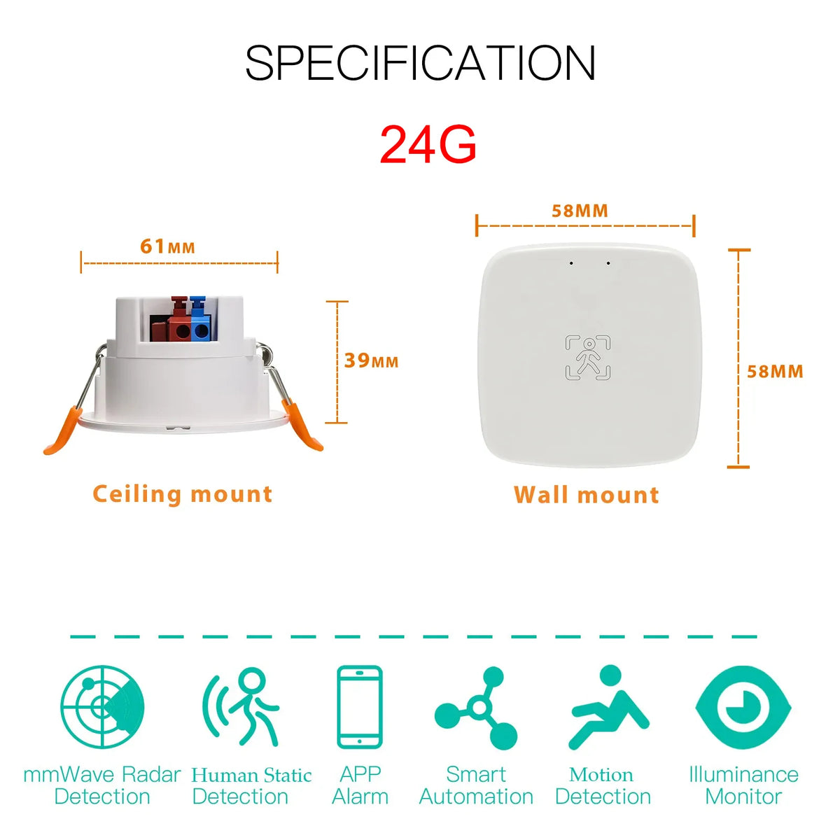 Tuya ZigBee Presence Detector MmWave Radar &ndash; 2 In 1 Sensor