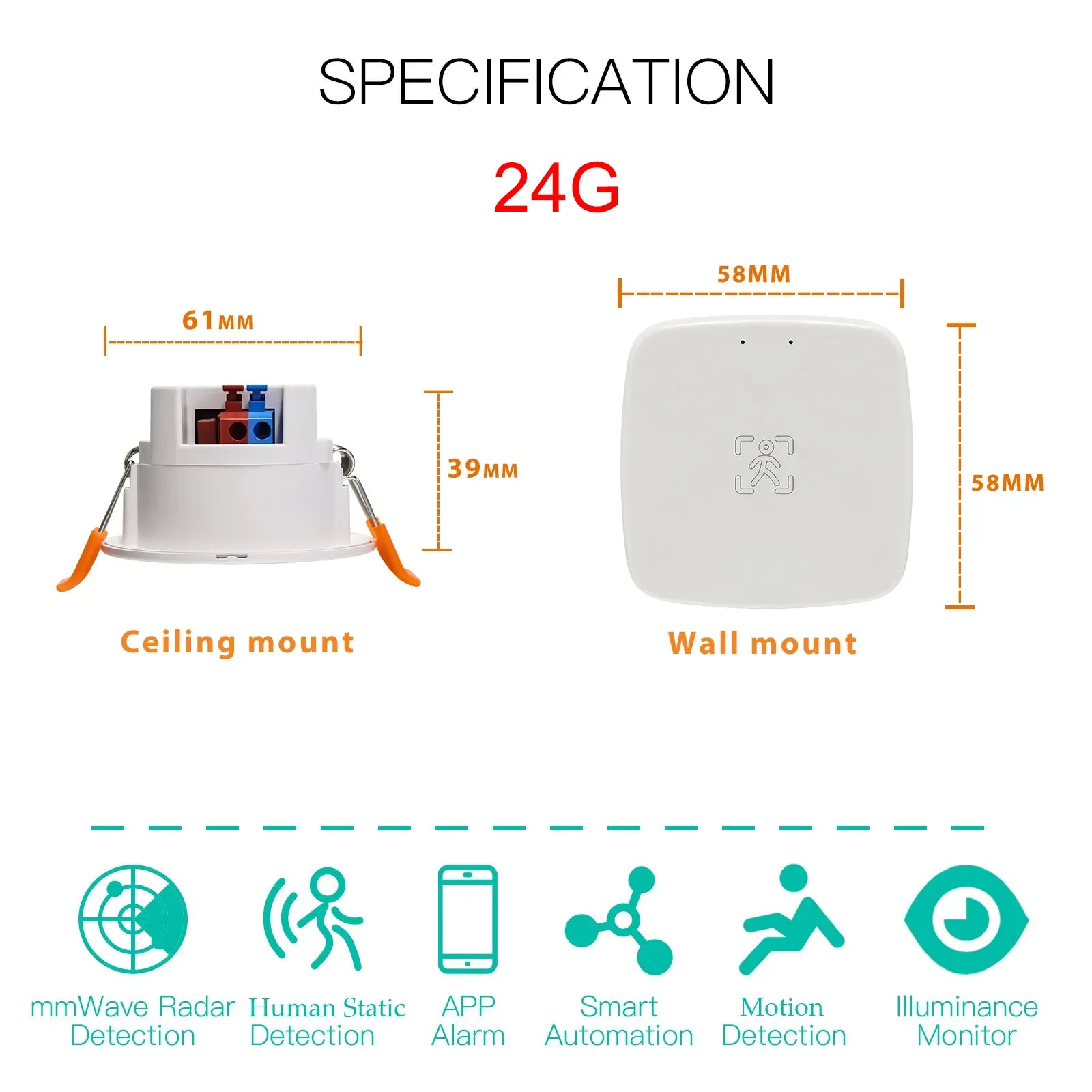 Tuya ZigBee Presence Detector MmWave Radar &ndash; 2 In 1 Sensor