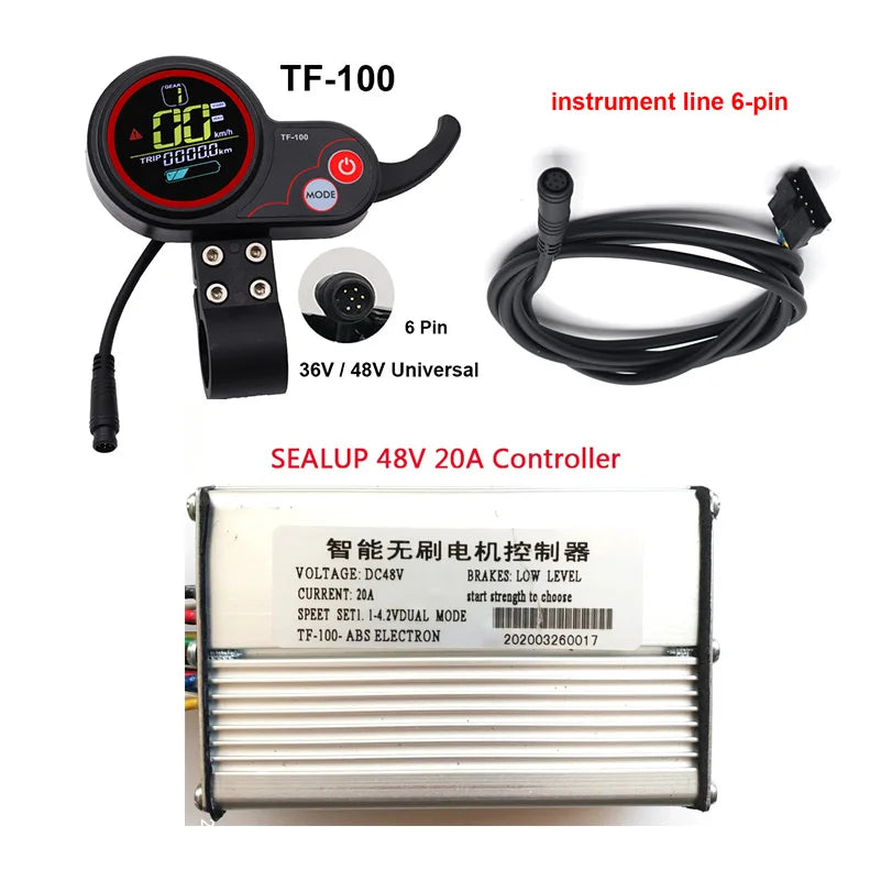 Brushless Motor Controller with TF-100 LCD Display for Kugoo M4 Electric Scooter TF-100 48V 20A  set