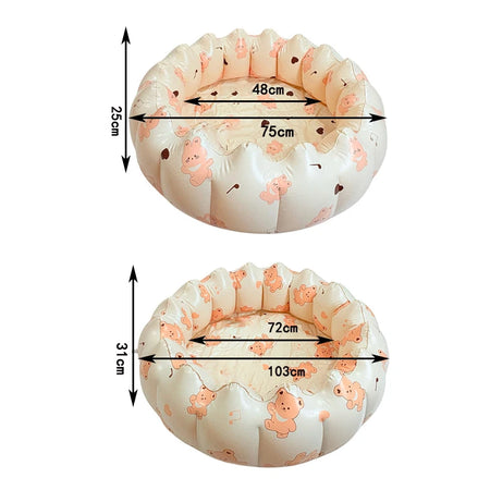 Baby PVC Inflatable Pool - Portable Toddler Pool Outdoor Play