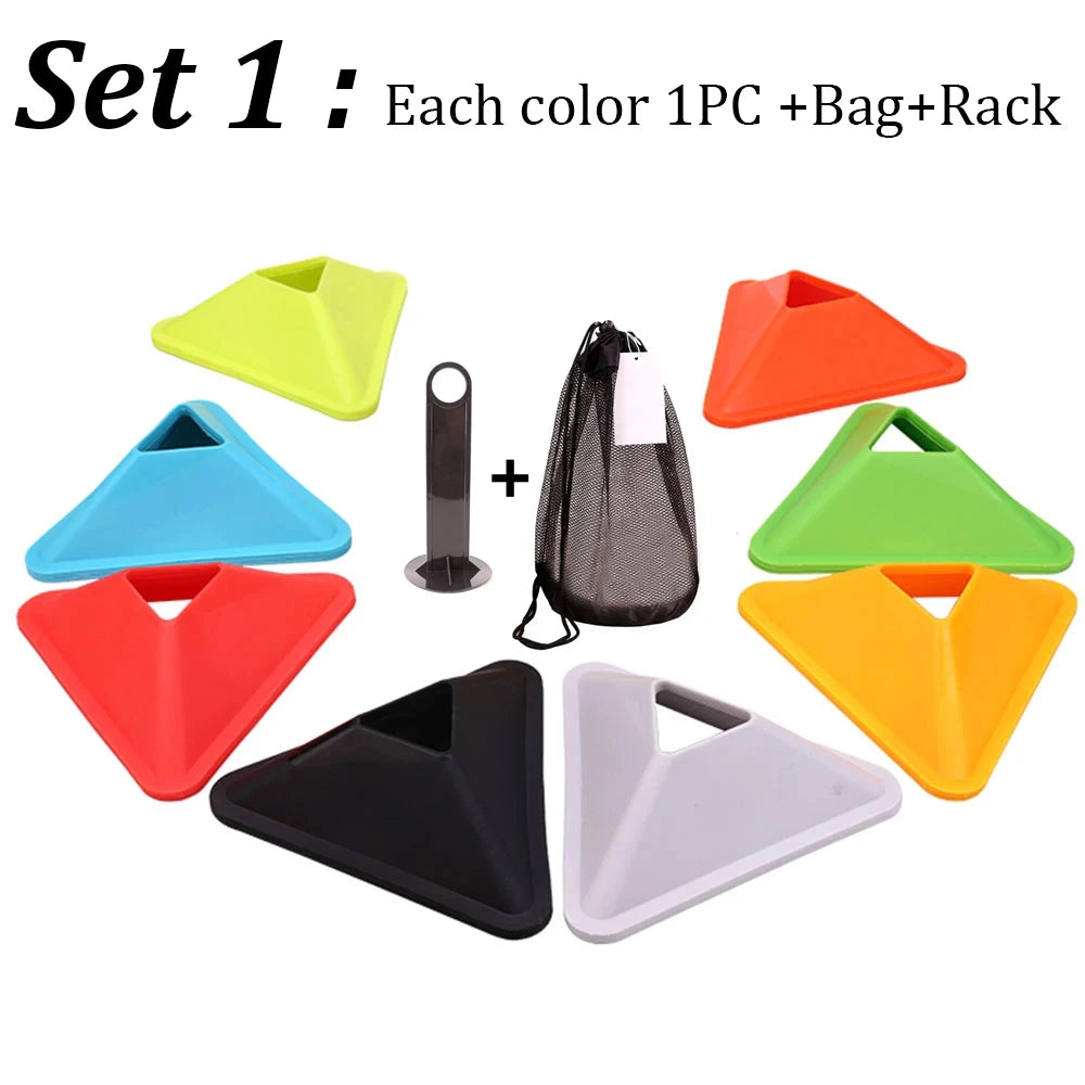 10PCS Triangular Football Training Cones - Agility Markers for Soccer Practice Set 1
