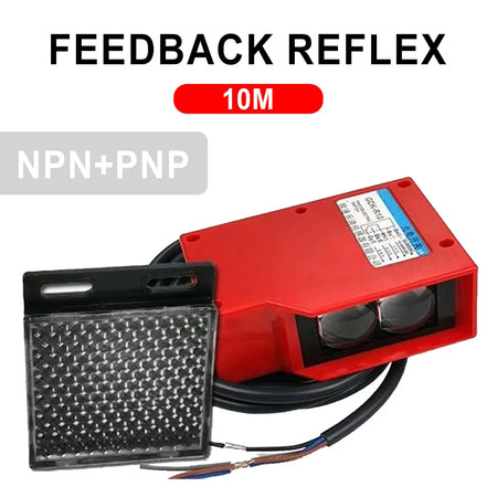3-25m Waterproof Infrared Diffuse Reflection Feedback Photoelectric Switch Sensor Guardrail Detector Detection Car Washing Feedback Reflex / Waterproof / 10M|DC 3-wire NPN