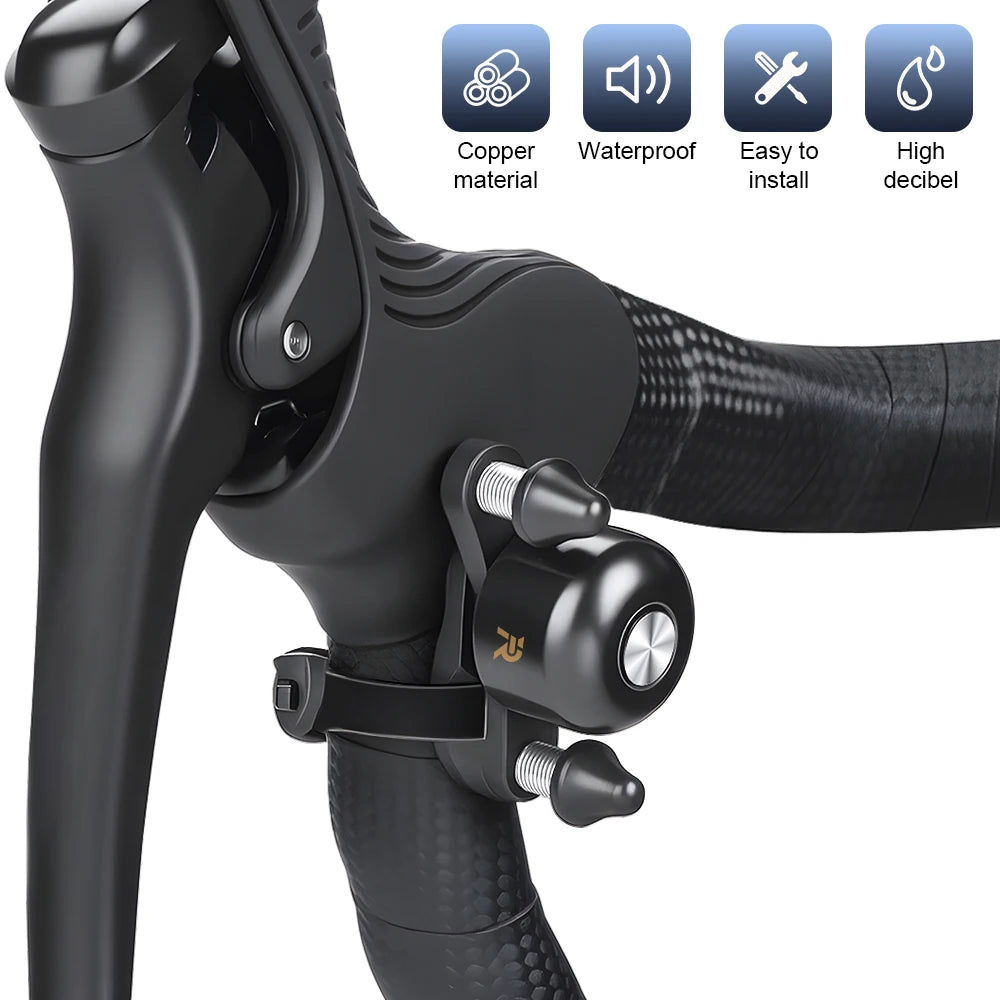 Rockbye 100dB Copper Bike Bell Horn for Enhanced Safety