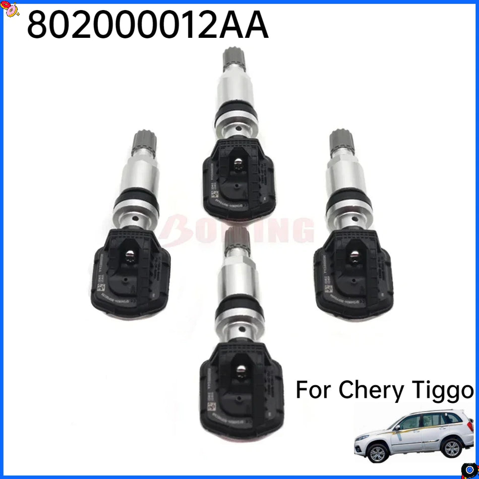 Capteur de surveillance de pression des pneus Chery Tiggo 8 Plus TPMS 433MHz, 4 pièces