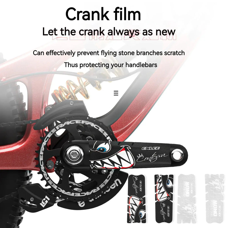 ENLEE Bicycle Crank Film Tooth Disc Crank Protective Tape Anti-Scratch Mountain Road Bike Universal Decorative Cycling by InterCyprus Trading Ltd