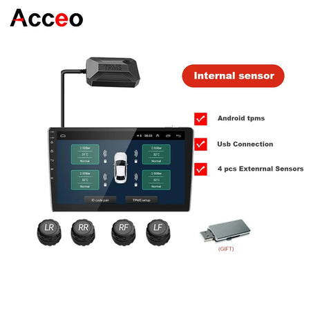 ACCEO USB Plug TPMS &ndash; Real-Time Tire Pressure Monitor K25-External Sensor