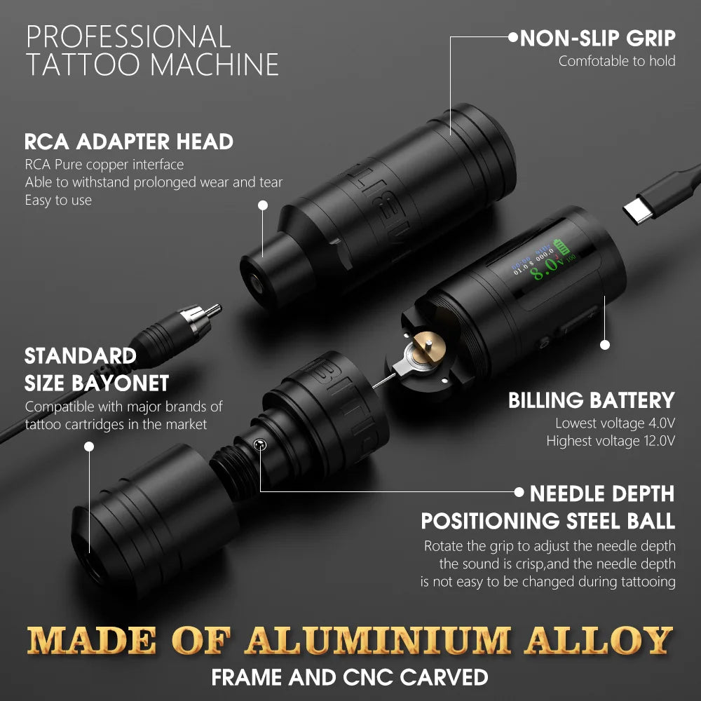 Ambition Ninja Ultra 2024 Wireless Tattoo &ndash; Coreless Motor