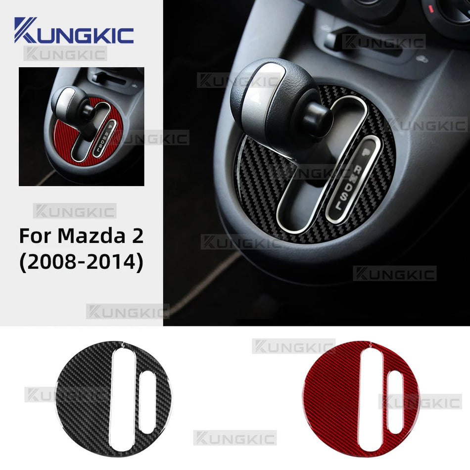 Originalna mehka notranja nalepka za okvir prestavne ročice iz ogljikovih vlaken za Mazda 2 DE 2008-2014