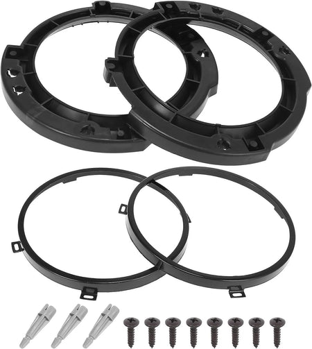 7 Inch Round Headlight Mounting Ring Retaining Bracket With Headlight Metal Rings For Jeep Wrangler JK 07-17 For LED Headlights by InterCyprus Trading Ltd