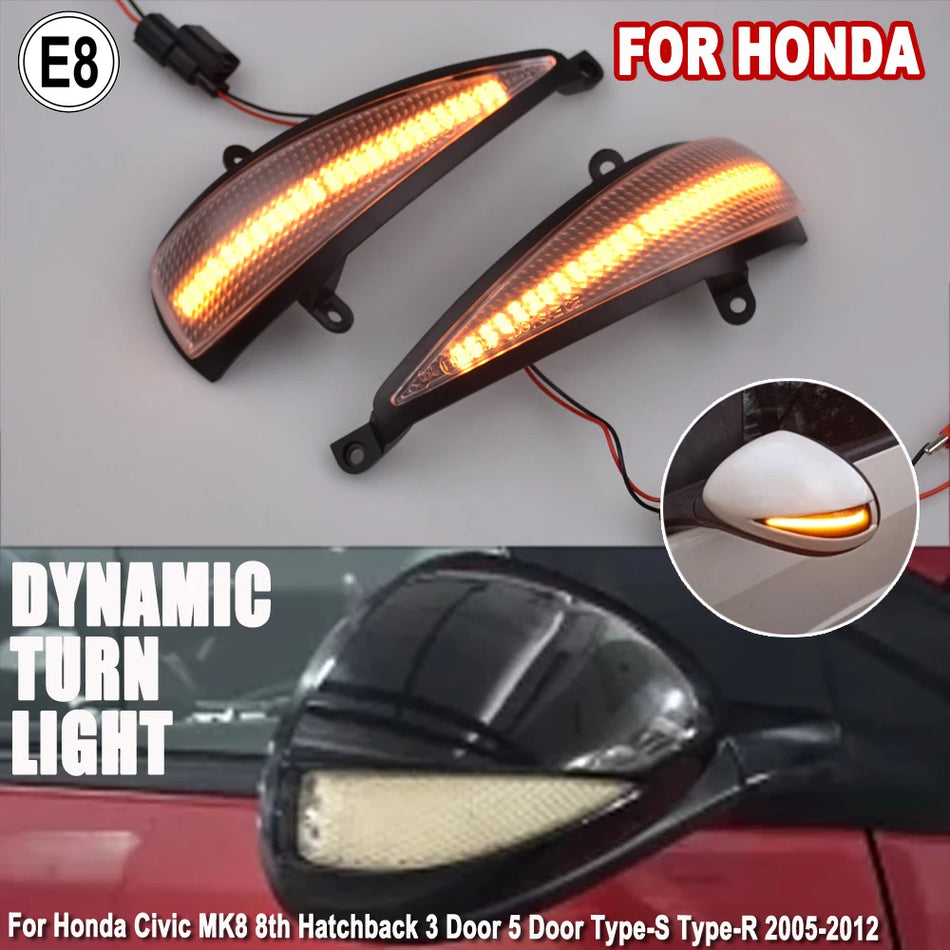 2PCS Luci di Segnalazione Dinamiche a LED per Honda Civic 8ª MK8 Type-S Type-R FN
