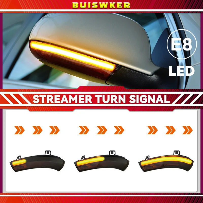 Dinaminis LED Posūkio Signalas Indikatorius VW Golf 5 Galinio Veidrodžio