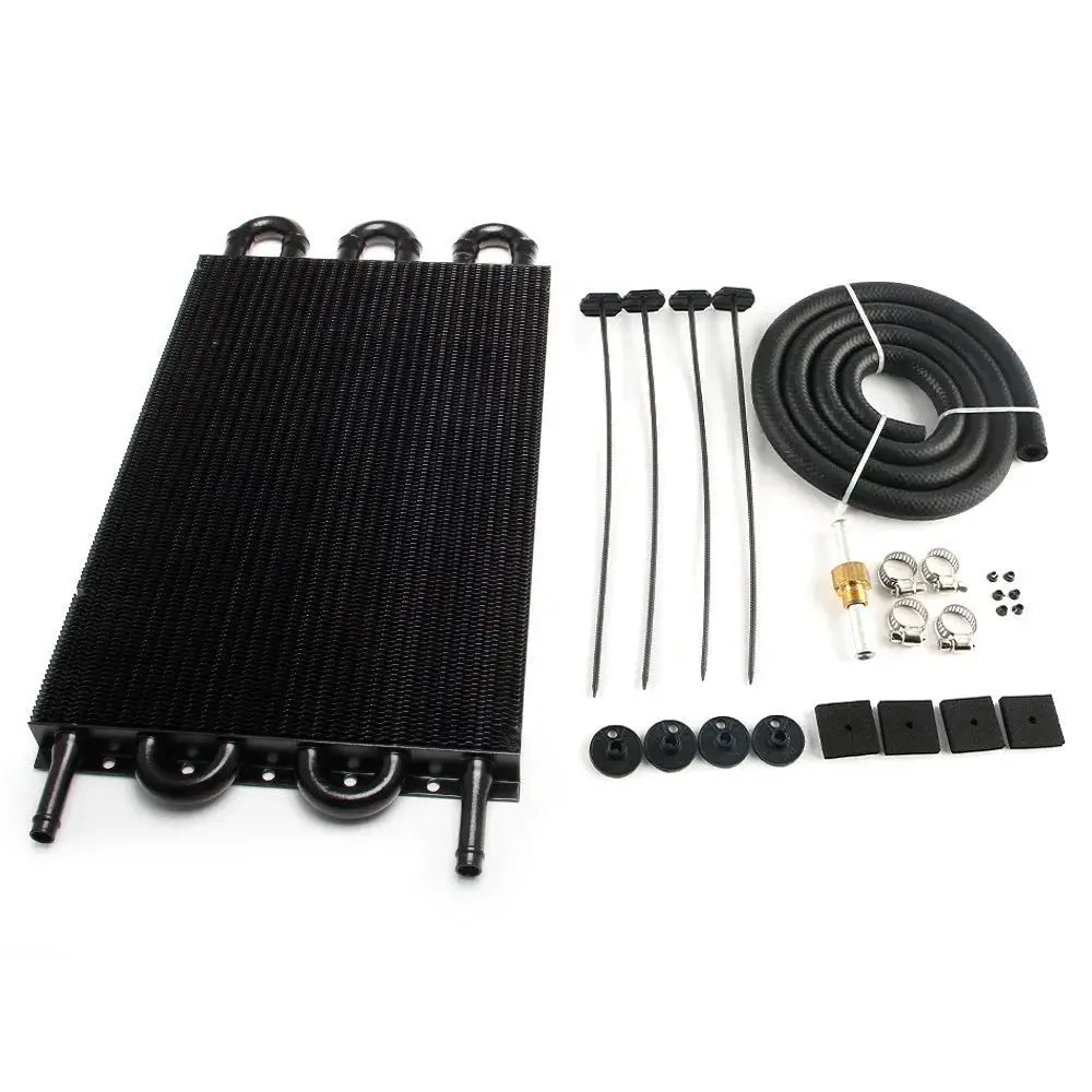 2 Row 4 Row 6 Row 8 Row 10Row 16Row Universal Remote Transmission Oil Cooler Auto-Manual Radiator Converter Aluminum Kit by InterCyprus Trading Ltd