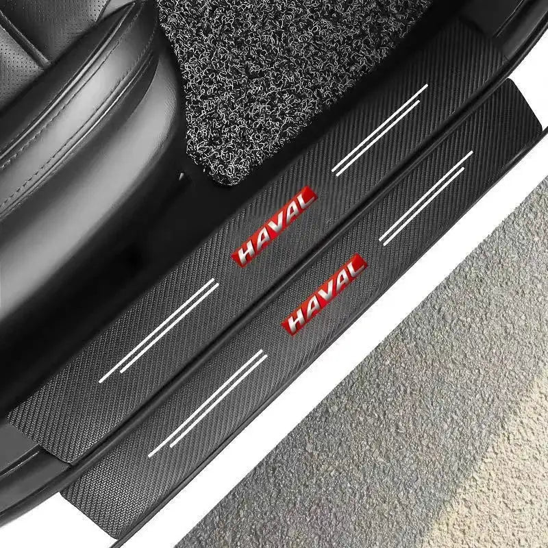 Haval Car Door Sill Protector Carbon Fiber Anti Scratch