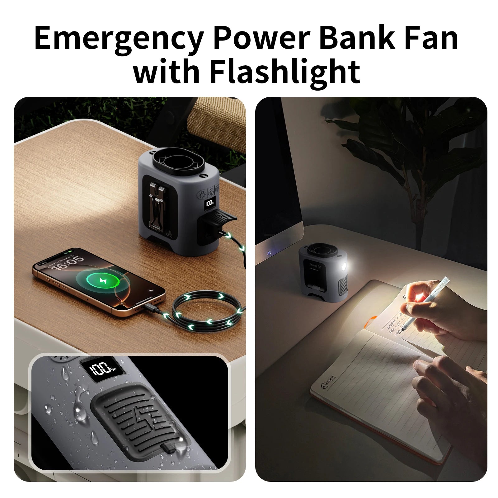 Socool 14500mAh Portable Waist Fan &ndash; 360&deg; Rotating Design with Strong Wind