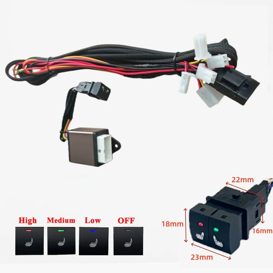 Σετ Θερμαντήρα Καθισμάτων Αυτοκινήτου Nissan για 2 Καθίσματα, Σχοινί Αλουμινίου, Πάνελ Από Ανθρακονήματα