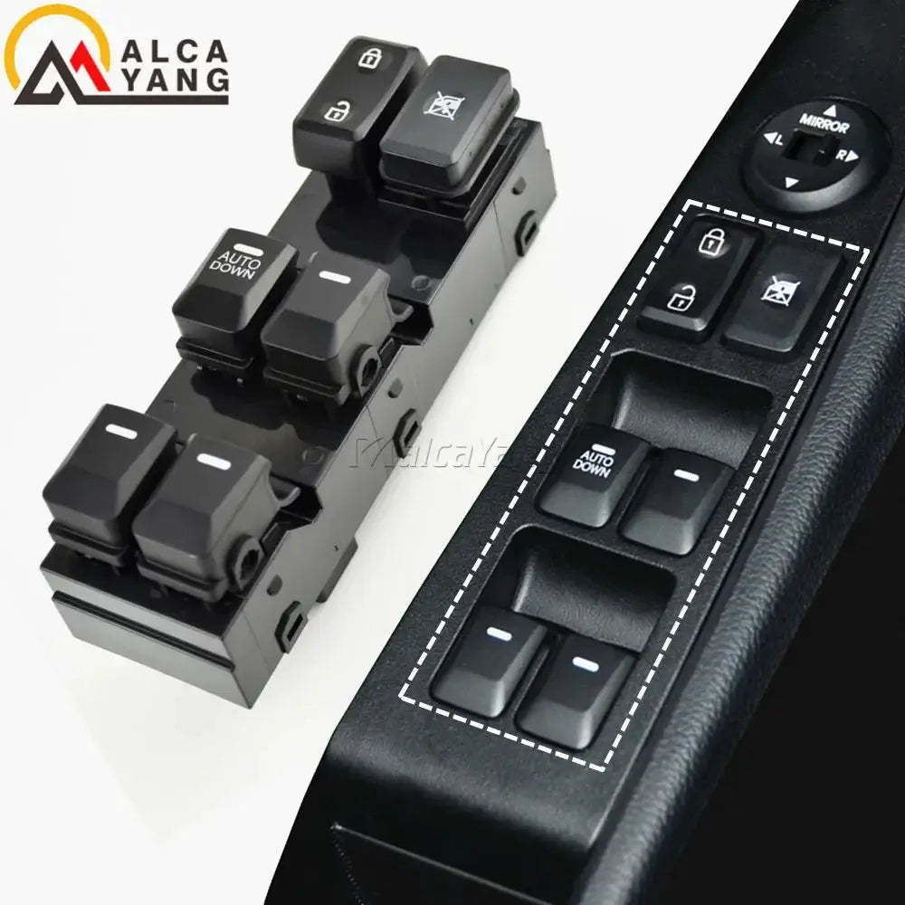 Electric Power Window Switch With Red Backlight For Kia Sportage 2011-2016 by InterCyprus Trading Ltd
