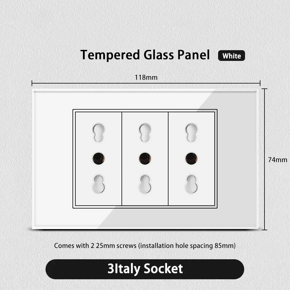 White Glass USB TypeC Wall Socket &ndash; Smart WiFi Switch