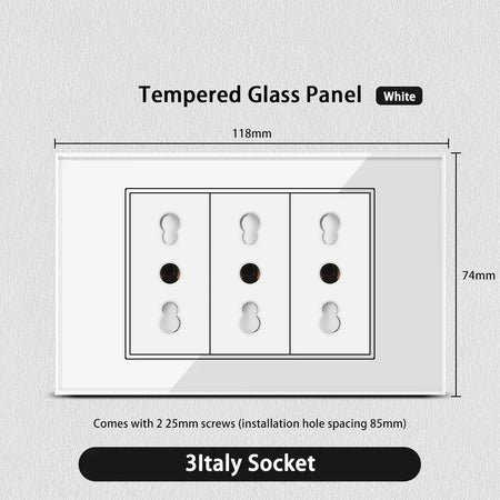 White Glass USB TypeC Wall Socket &ndash; Smart WiFi Switch