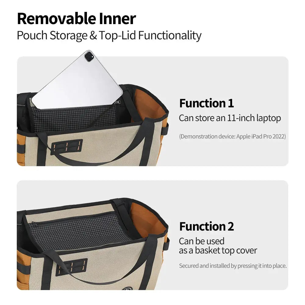 Rhinowalk Bike Handlebar Bag For Brompton Folding Bike Pet Carrier Bag Cycling Front Basket Bag With Hidden Support Frame by InterCyprus Trading Ltd