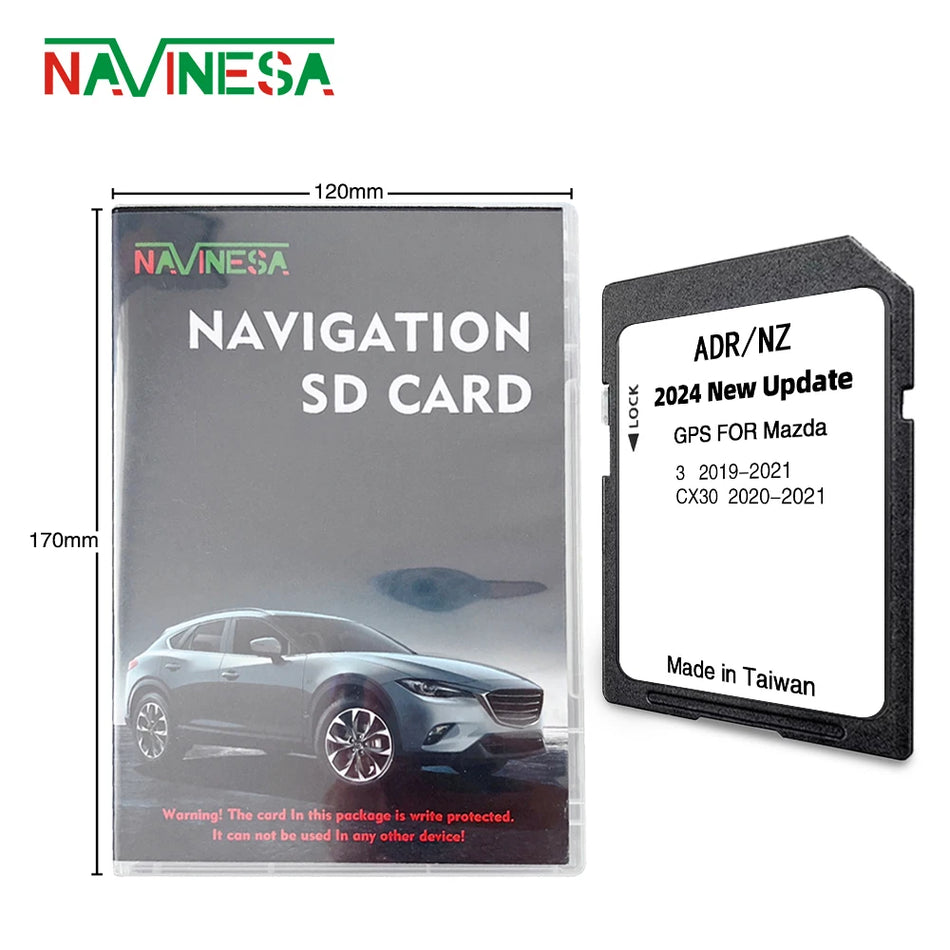 NAVINESA Mazda 3 CX-30 SD Card &ndash; 2024 Australia NZ Maps 16GB-for Mazda3 CX30