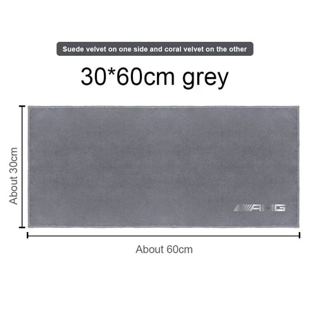 High-Quality Suede Glass Cleaning Cloth - Absorbent &amp; Traceless for Mercedes Benz Models (AMG GLC GLE GLB GLS W204 W205 W203 W211 W212 W213) L / 1PCS