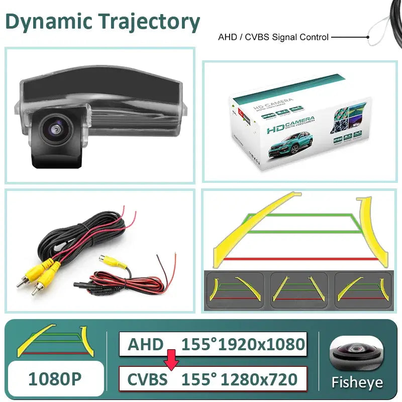 MCCD AHD 1080P 170 Degrees Fisheye Car Reverse Backup Rear View Camera For Mazda 3 BK 2003-2009 BL 2009-2013 Mazda2 DE 2007-2015 by InterCyprus Trading Ltd