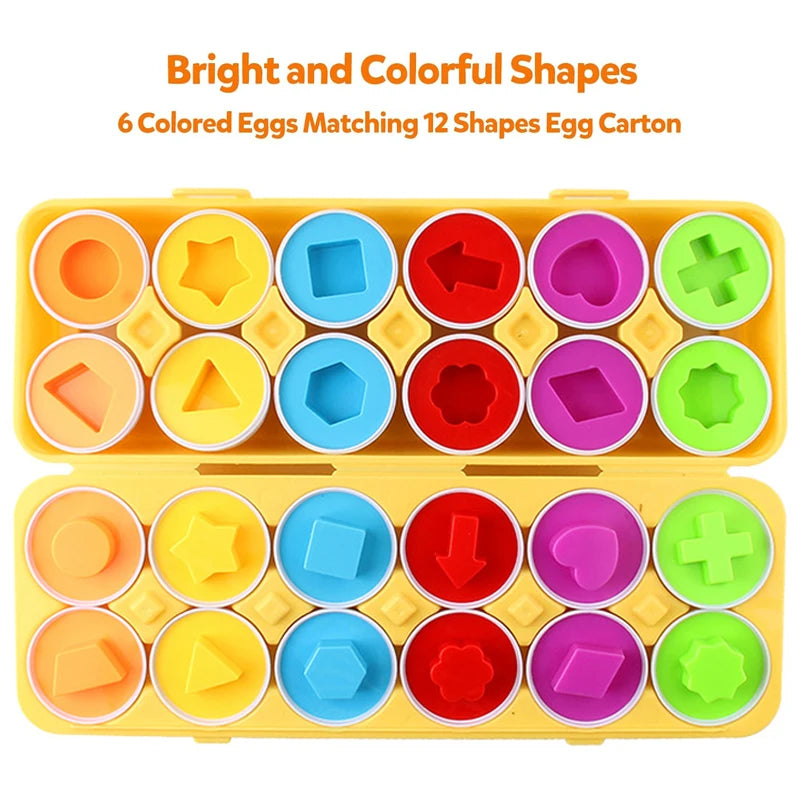 Matching Smart Eggs Toy &ndash; Montessori Color Shape Sorter