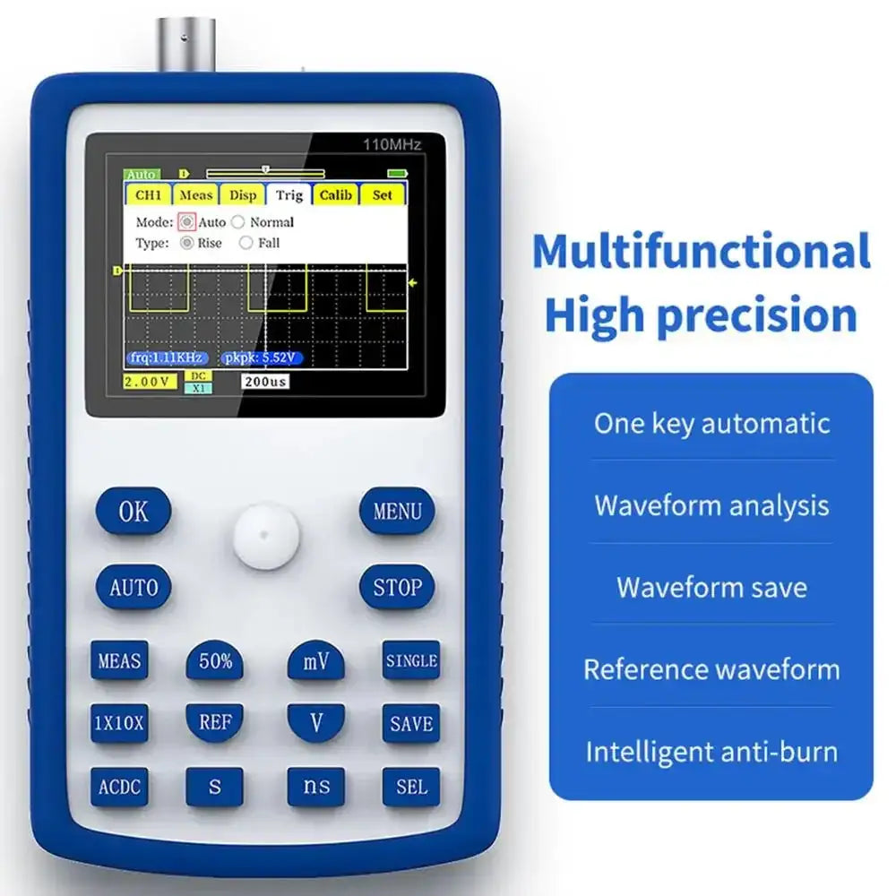 FNIRSI 1C15 Digital Oscilloscope 500MSps 110MHz Bandwidth