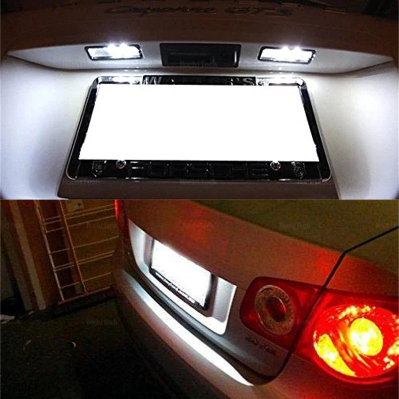 Λευκά Φώτα Πινακίδας LED Με CANbus Για Audi A4 A5 A6 VW Golf Passat