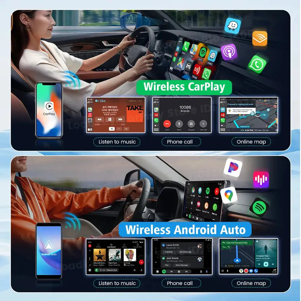 Carlinkit 128G Wireless CarPlay Box Android Auto Netflix
