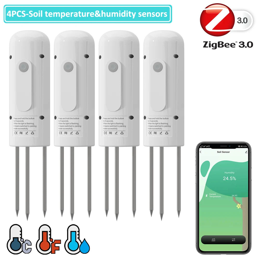 ZIGBEE WIFI Garden Watering Timer with Smart Sprinkler System - TUYA Compatible 4PCS-GXM01