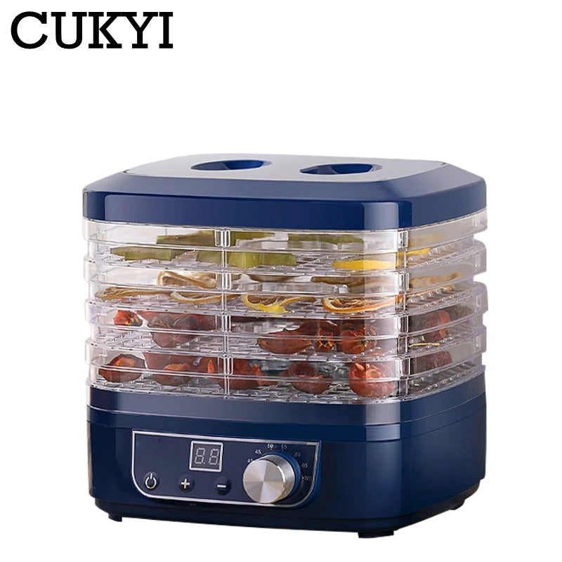 CUKYI Mini Food Dehydrator &ndash; Adjustable Temperature and Five Trays