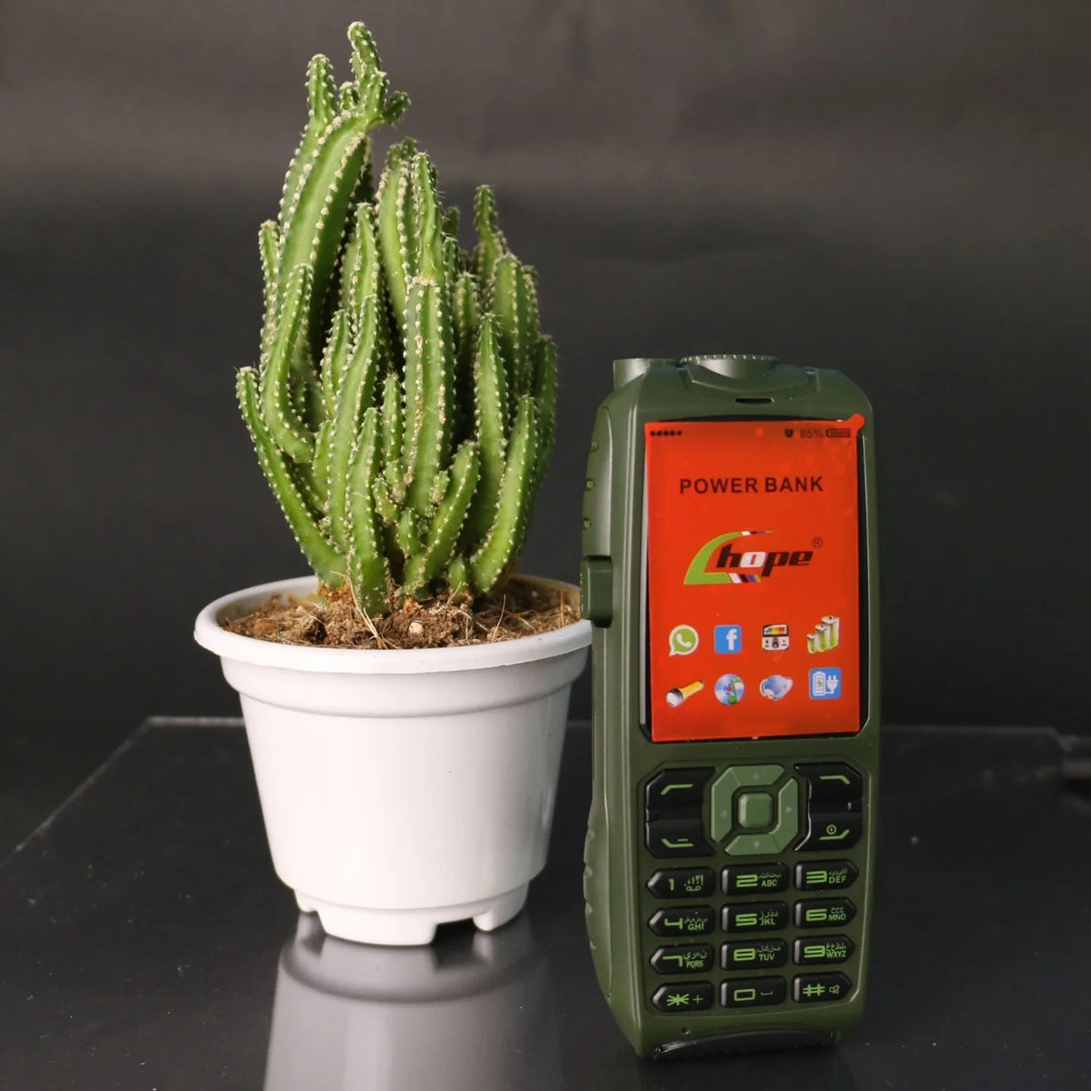 MAFAM Military Shockproof Phone &ndash; Big Battery SOS Button Green / Full set