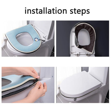 CU-MMAQA Warm Cartoon Toilet Seat Cover &ndash; Winter Comfort