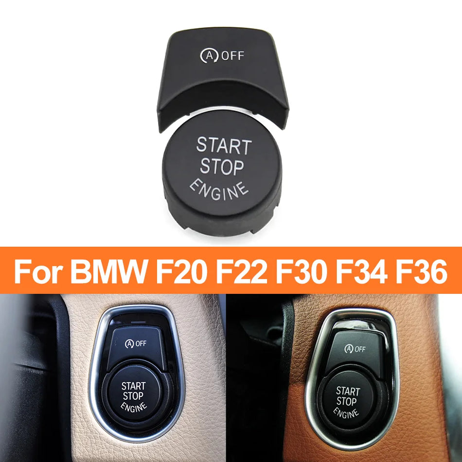 Start-Stopp-Tastenabdeckung für BMW 1er Reihe 2er Reihe 3er Reihe 4er Reihe Schwarze Premium-Oberfläche