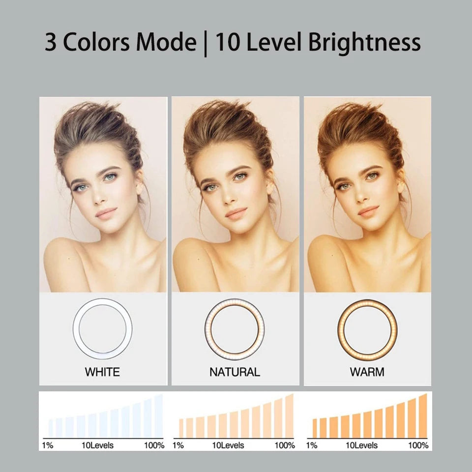 ERIKOLE 6-inch Bi-Color LED Ring Light with Tripod for Photography and Selfies