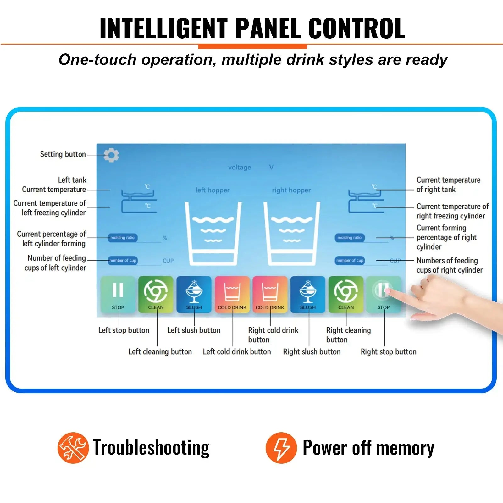 8L Slushy Margarita Machine Double Bowl Smoothie