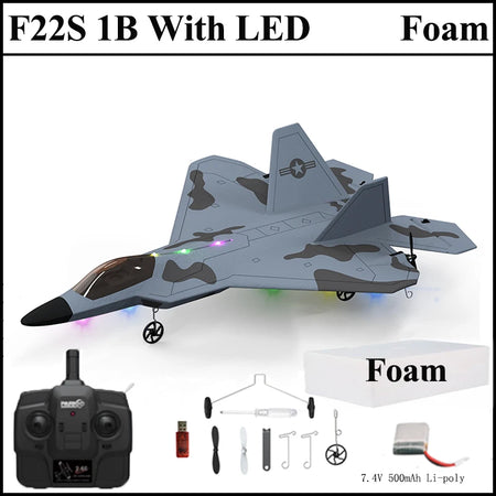 F22S 2.4G 4CH RC Airplane with Gyroscope and LED Light - WLtoys A180 Upgrade LED Gyro 1B Foam