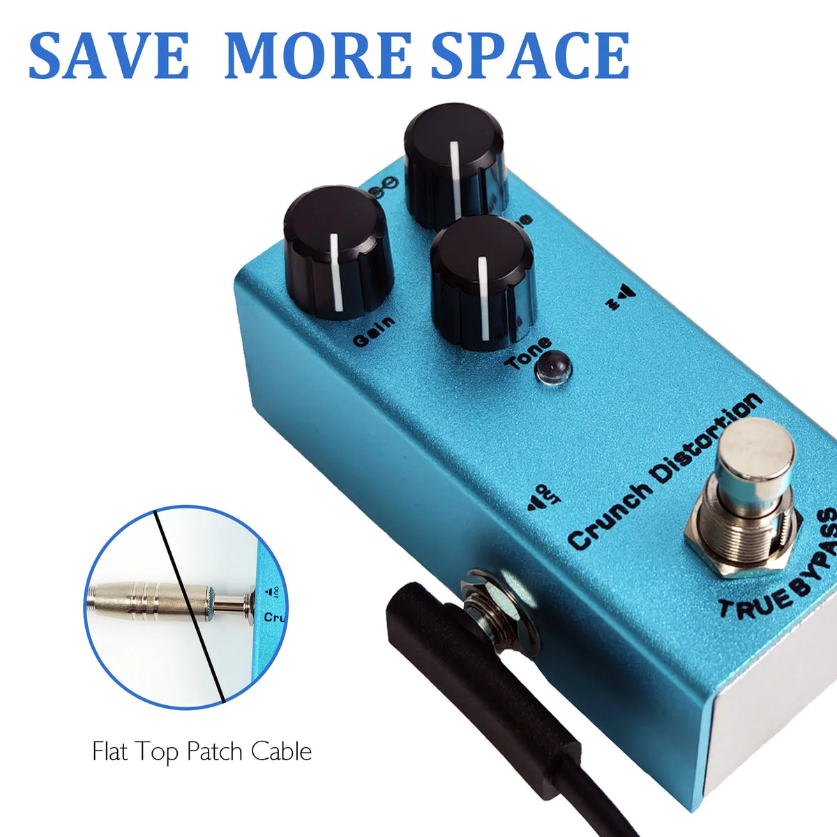 Miwayer Flat Patch Cables For Guitar Pedal - Space Saving