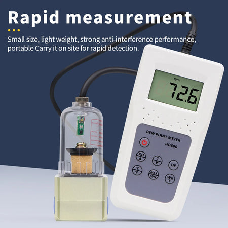HD600 Handheld Dew Point Meter &ndash; Backlight Display