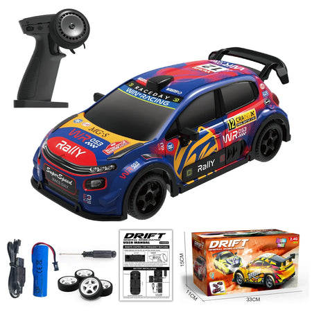 1:18 Remote Control Car &ndash; Glow In Dark 2.4G RC Speed PY386-blue