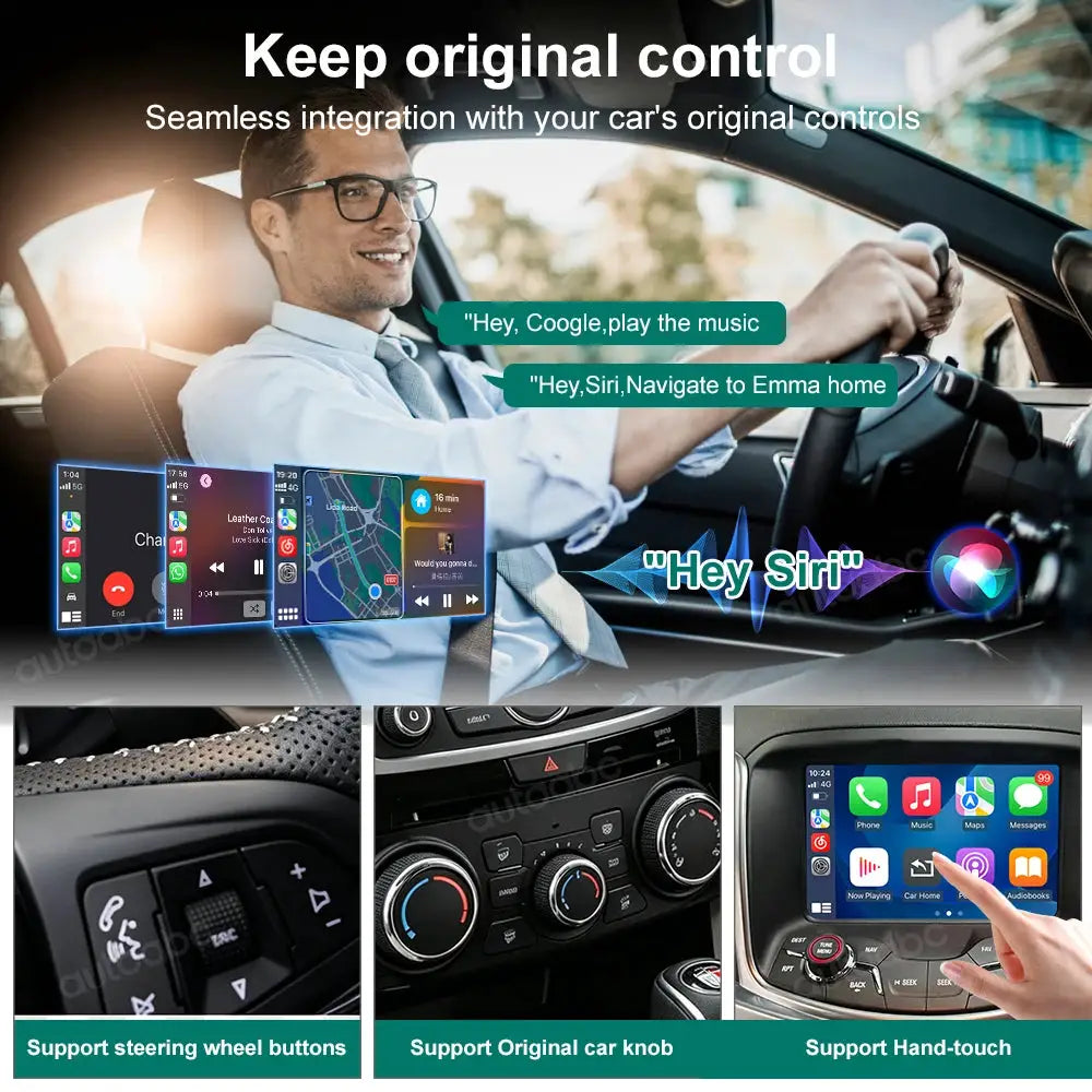 Wireless CarPlay Android Auto For Holden VF Commodore Maloo 2013-2017 Decoder Box with Airplay Bluetooth Navigation Function by InterCyprus Trading Ltd