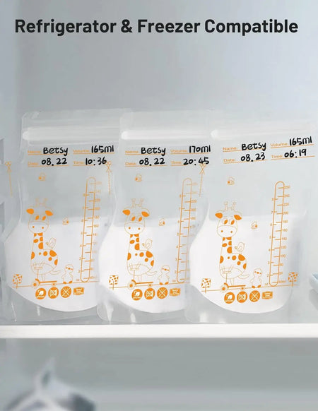 MIGITOS Self-Standing Breastmilk Storage Bags - 250ml, 100pcs, BPA Free