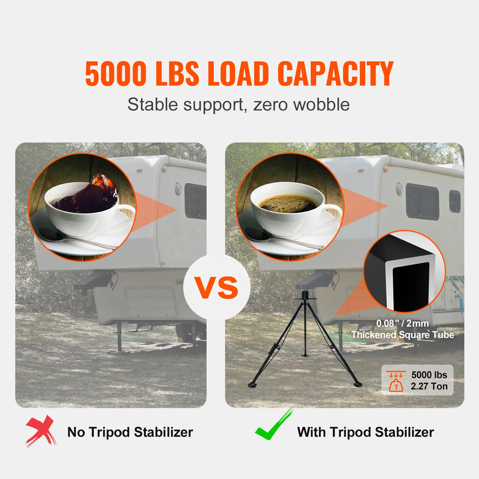 5000 Lbs Τρίποδο Σταθεροποιητής Πέμπτης Ρόδας Για Κατασκηνωτές