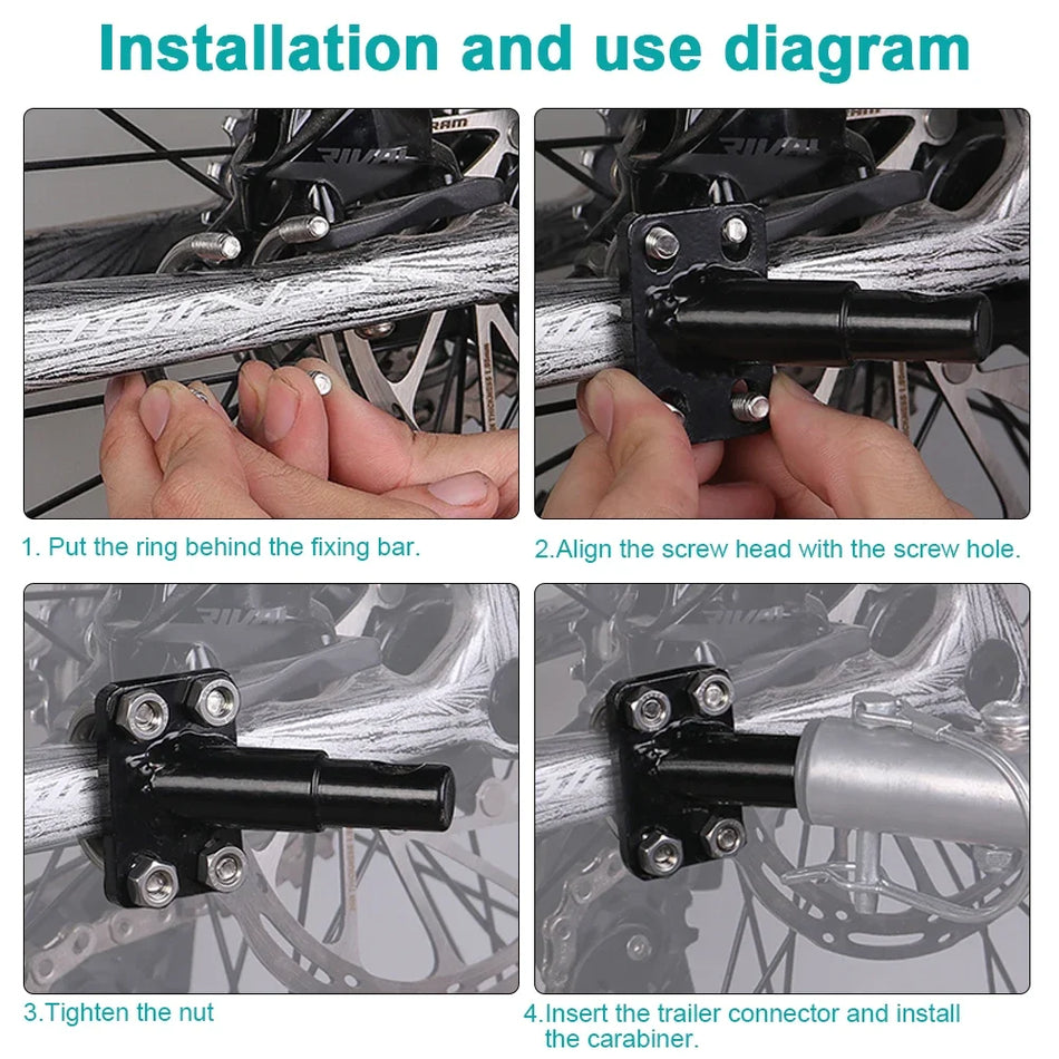 Σιδερένιο Ράουλο Τρέιλερ Ποδηλάτου για Παιδιά και Ποδήλατα