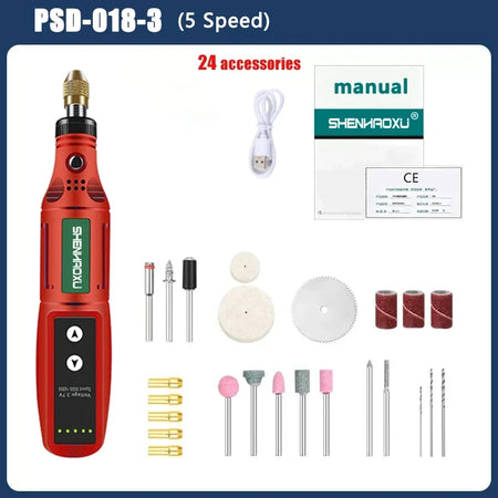 SHENHAOXU Mini Electric Grinder with USB Charging and Adjustable Speed PSD-018-3-group1